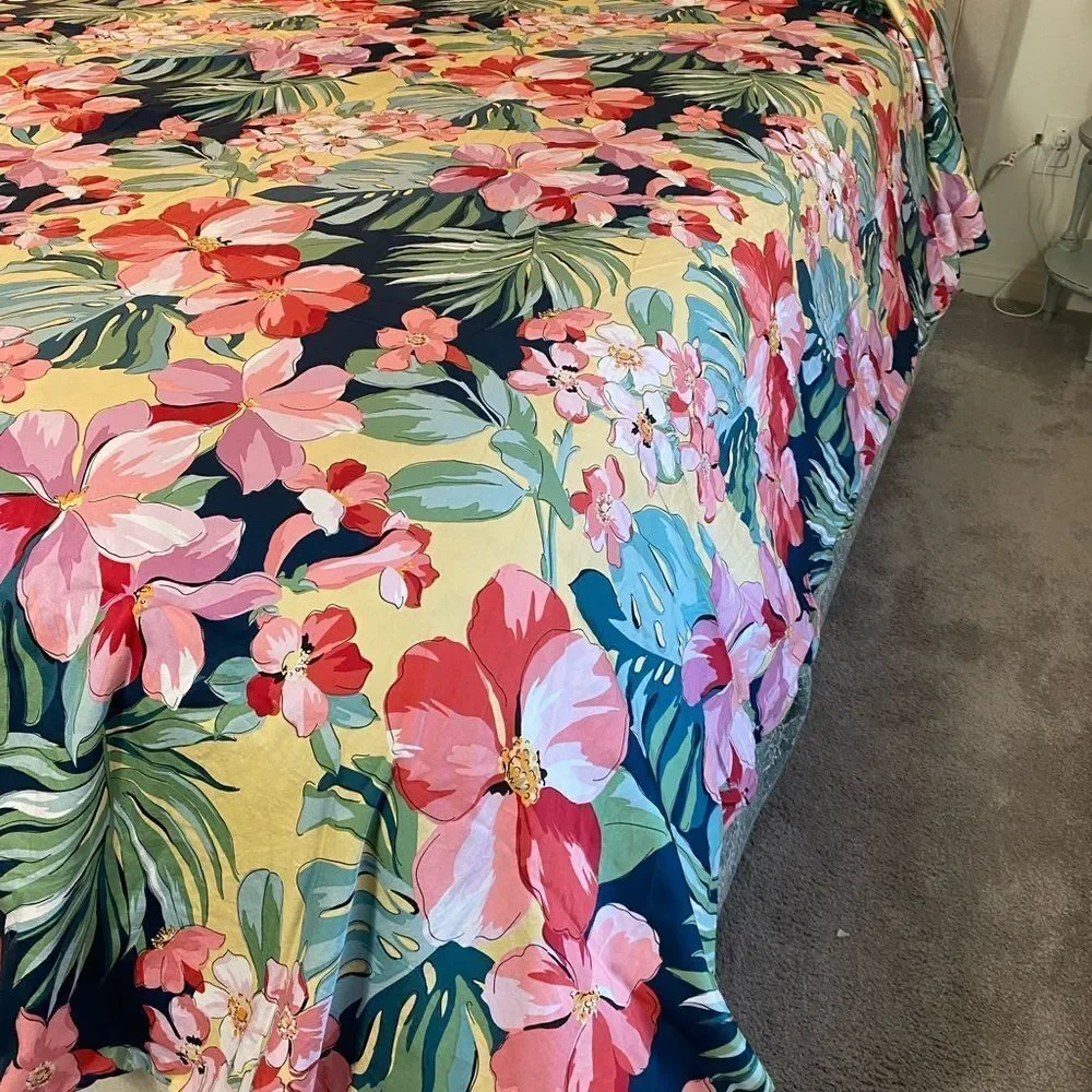 Floral Tropical Duvet King set tropical floral